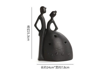 The Common Thread of Love - Ceramic Table Showpiece [ WHITE ]
