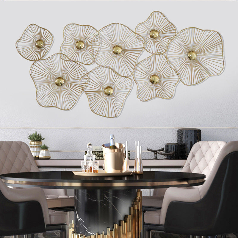 Gold Floral Metal Wall Art For Wall Decor
