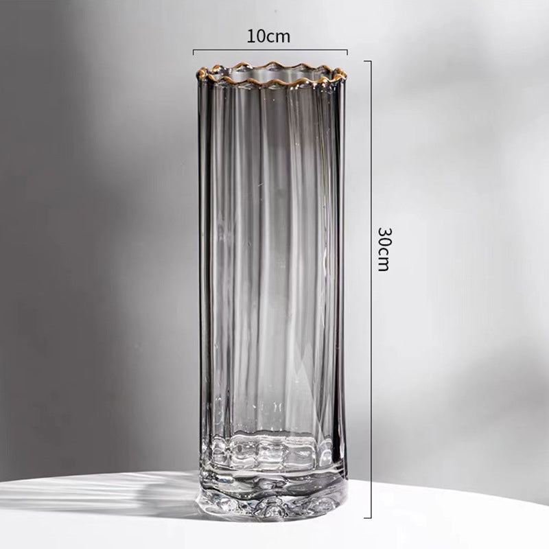 Smoky Glass Flower Vase - Pack of 2