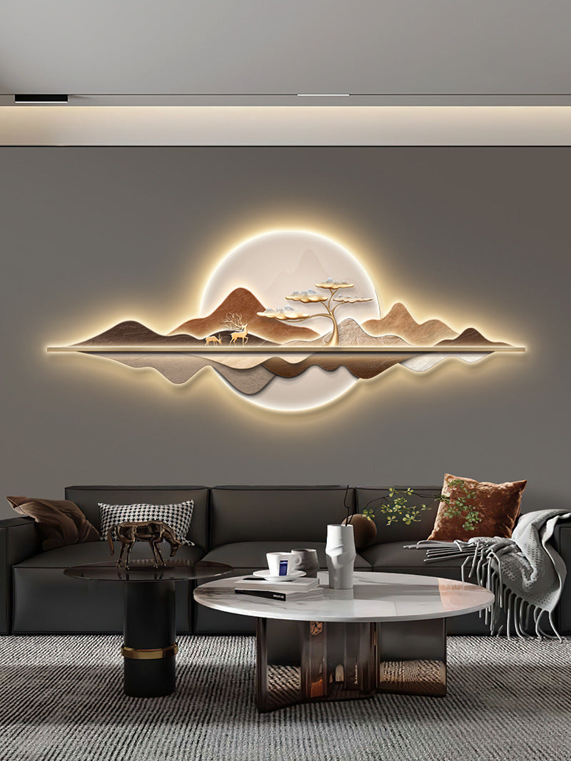 Modern Crystal Wall Art  For Wall Decor With LED Light