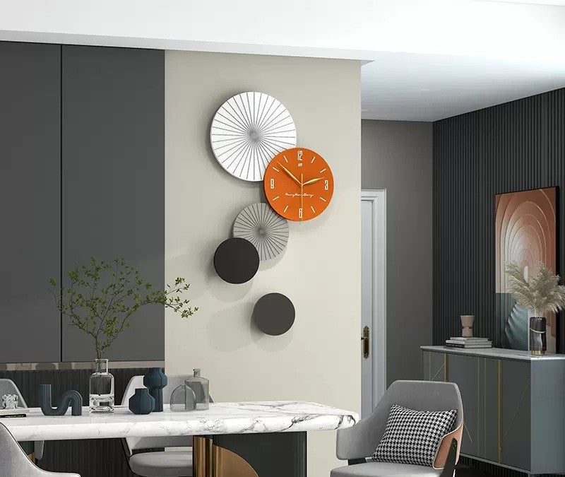 Fancy Metal Wall Clock For Home Decor