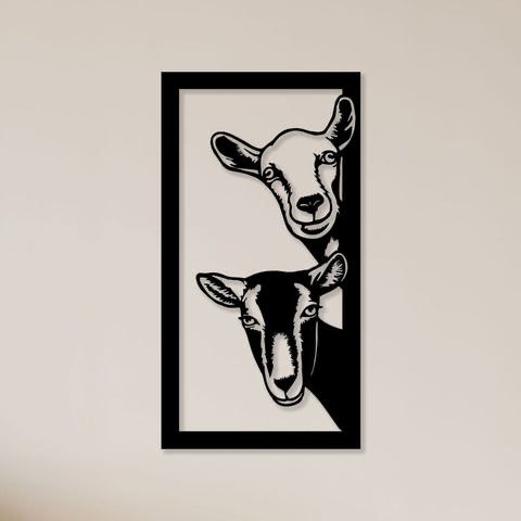 Goat Design Metal Wall Art
