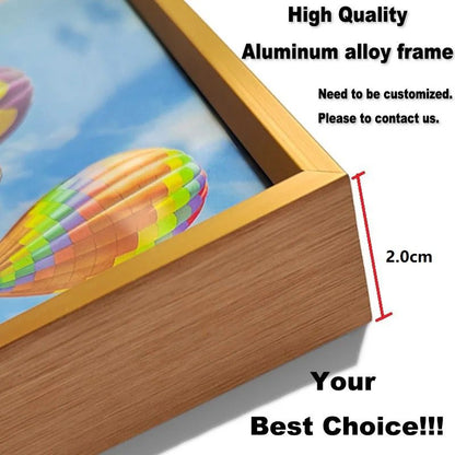 Modern Crystal Painting Set with Golden Frame - 3 Pieces, 16x24 inches