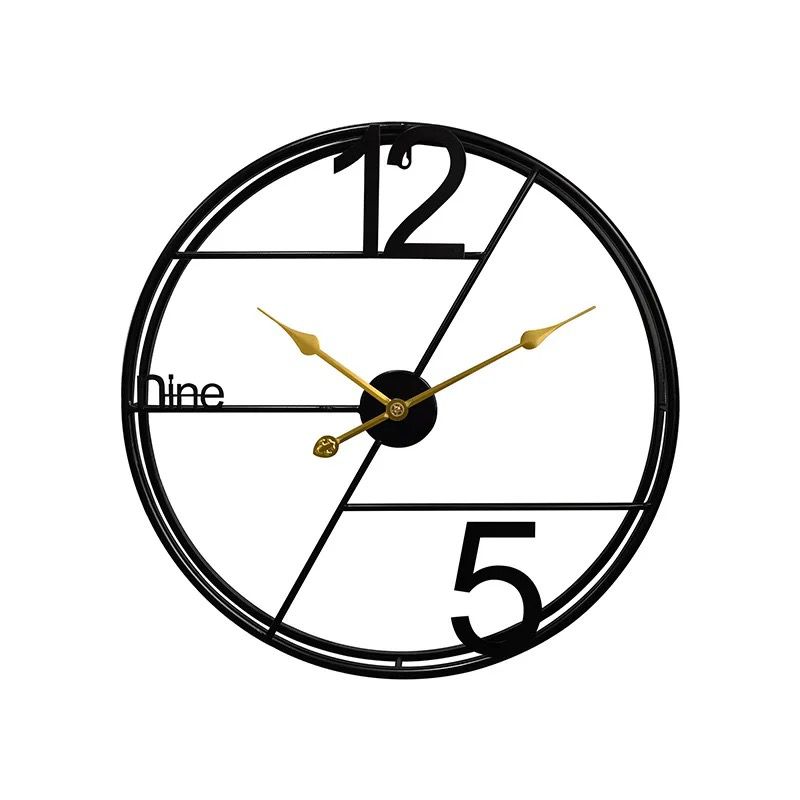 Black Metal Wall Clock | For Home