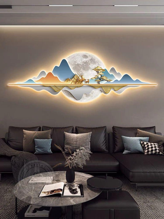 Modern Crystal Wall Art  For Wall Decor With LED Light