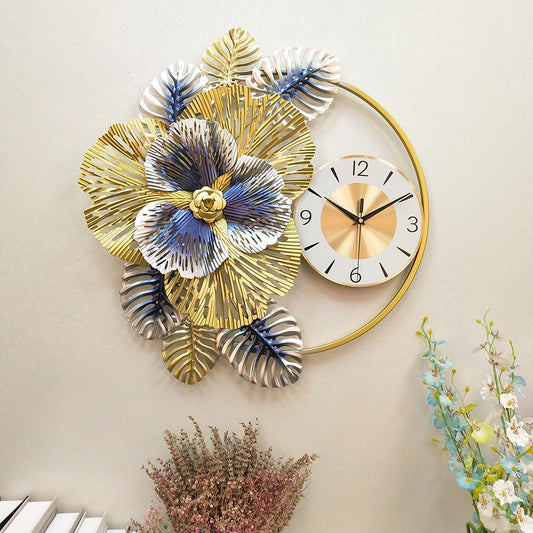 Fancy Metal Wall Clock For Home Decor