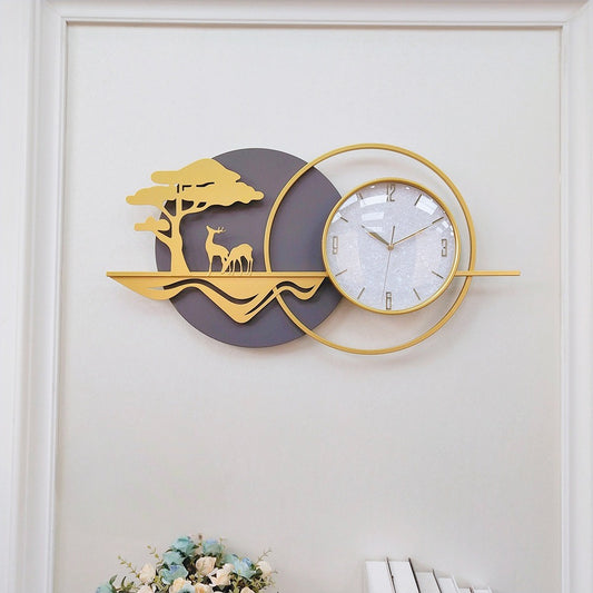 Fancy Metal Wall Clock For Home Decor
