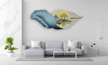 Modern Crystal Glass Painting For Wall Decor [ 60 x 24 Inches ]
