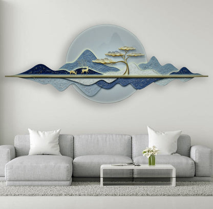 Modern Crystal Glass Painting For Wall Decor [ 60 x 24 Inches ]