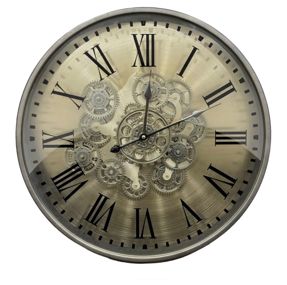 Svelte Seconds Luxury Wall Clock With Moving Gear Mechanism (Steel Body) (Copy)