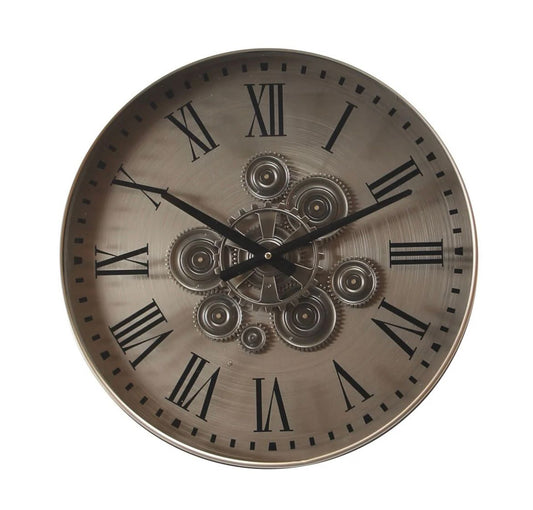 Svelte Seconds Luxury Wall Clock With Moving Gear Mechanism (Steel Body) (Copy)