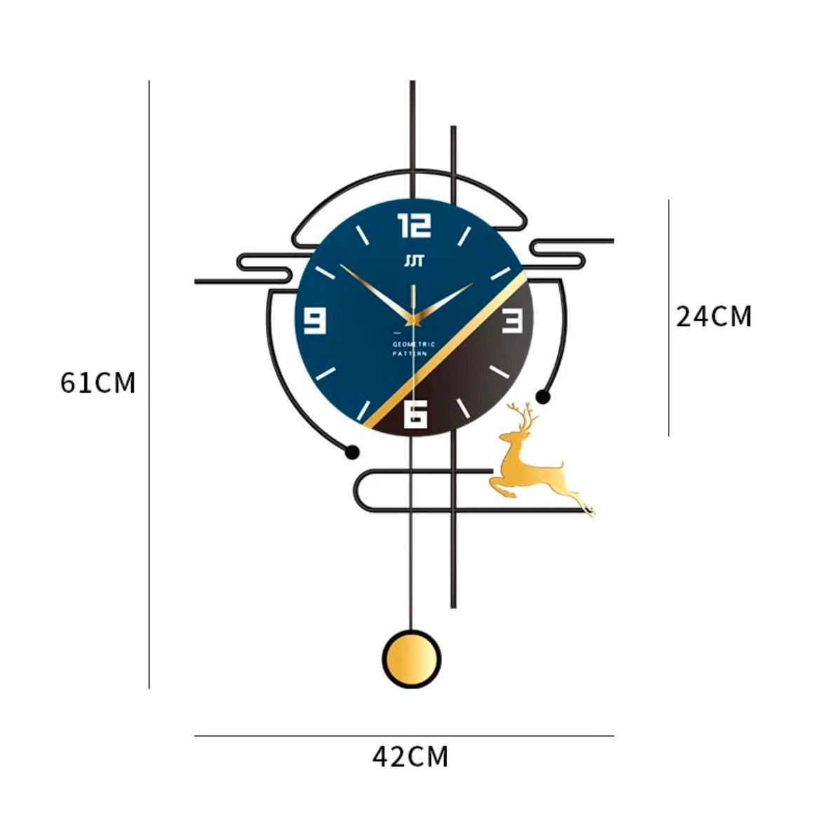 Fancy Metal Wall Clock For Home Decor
