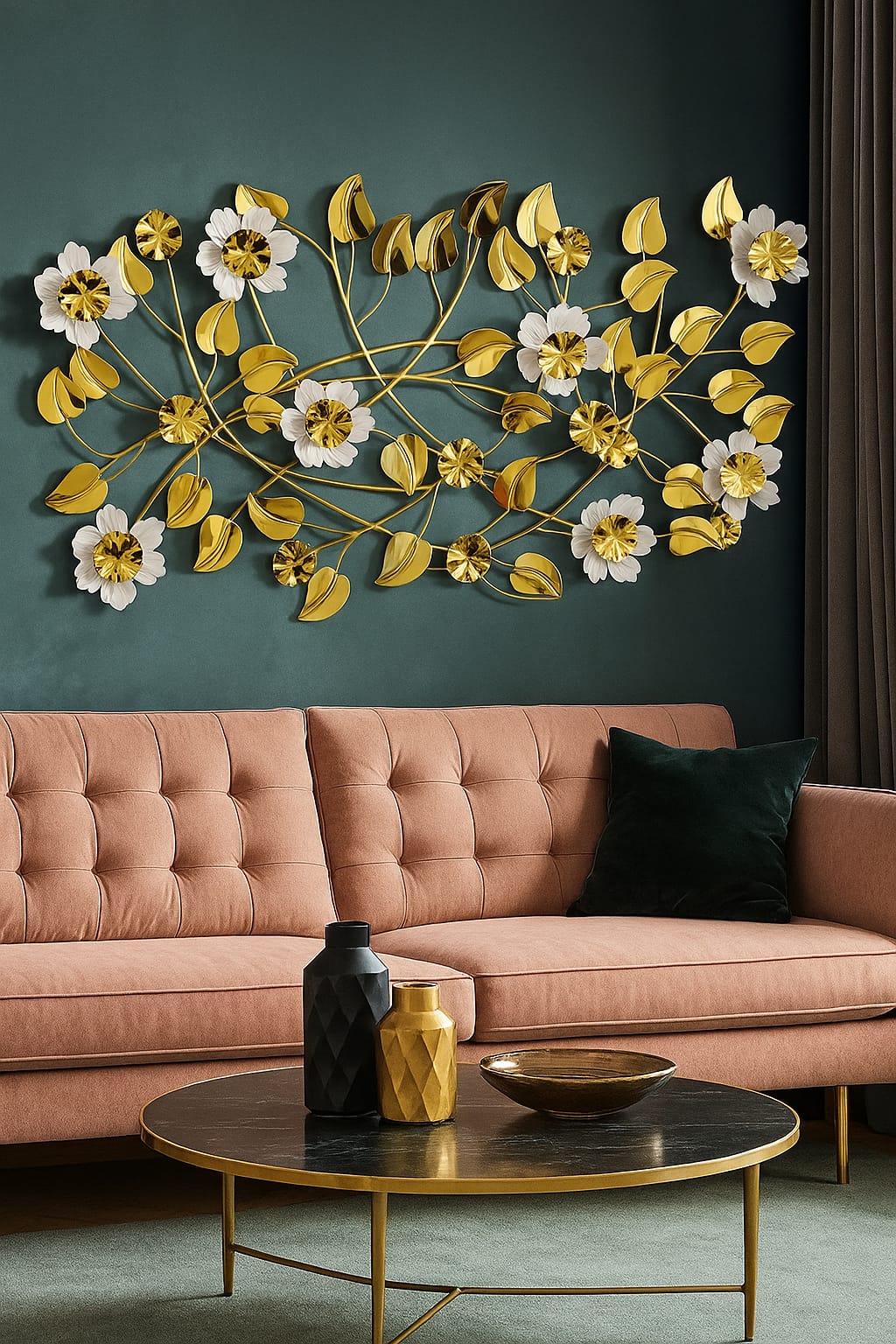 Premium Gold Metal Wall Art For Home [ Style 6 ]