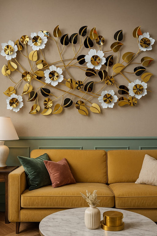 Premium Gold Metal Wall Art For Home [ Style 6 ]