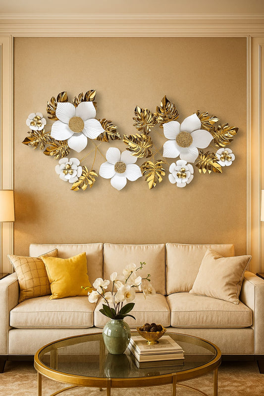 Floral PVD Metal Wall Art For Home [ Style 4 ]