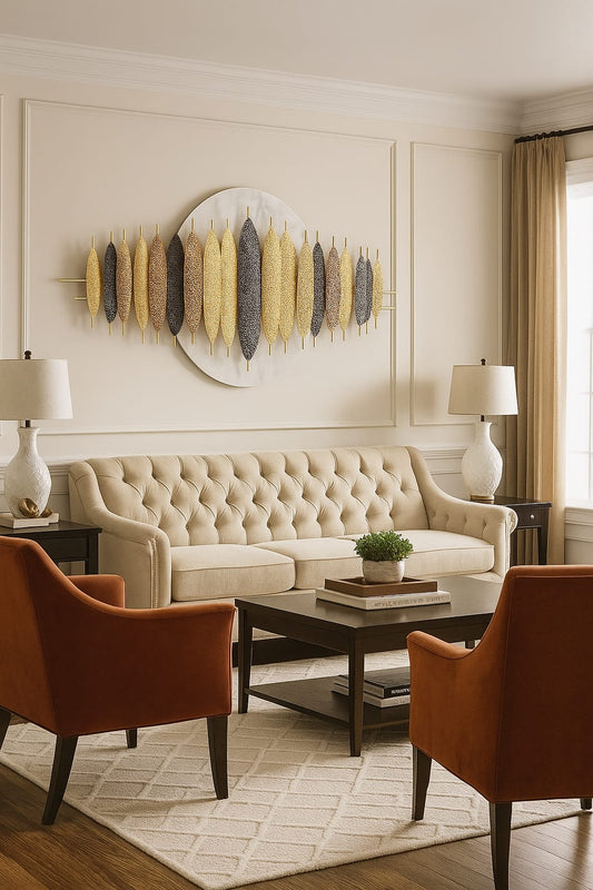 Premium Gold Metal Wall Art For Home [ Style 8 ]