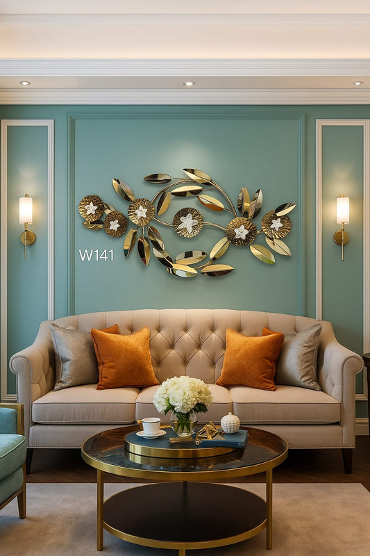 Premium Gold Metal Wall Art For Home [ Style 7 ]