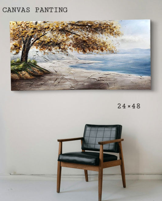 3D Tree of Life Framed Canvas Painting for Home Décor [ 24 x 48 Inch ] Style 1