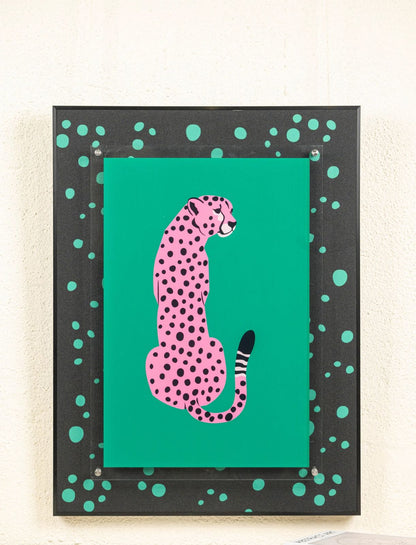 Urban Pop Art Frame - Pink Cheetah [ 24 x 32 Inch ]
