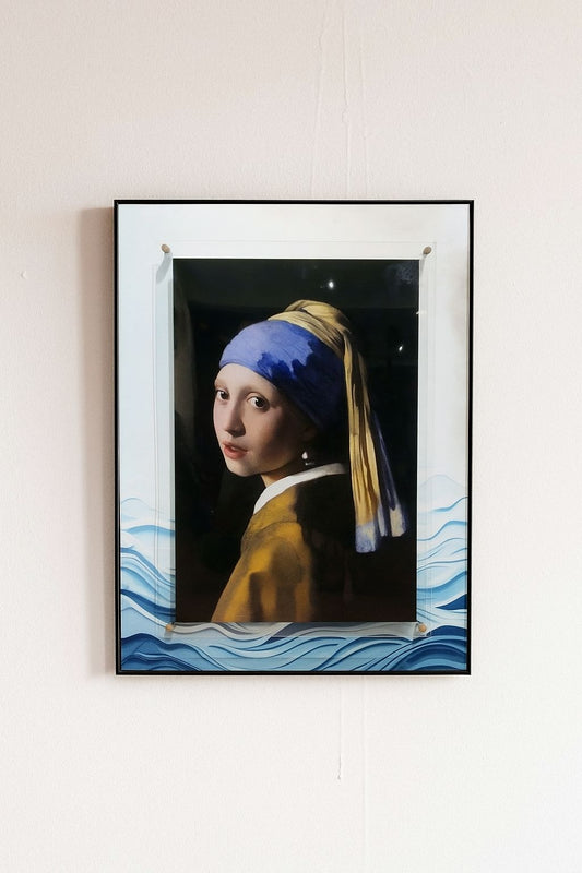 Urban Pop Art Frame - Girl With a Cap [ 24 x 32 Inch ]