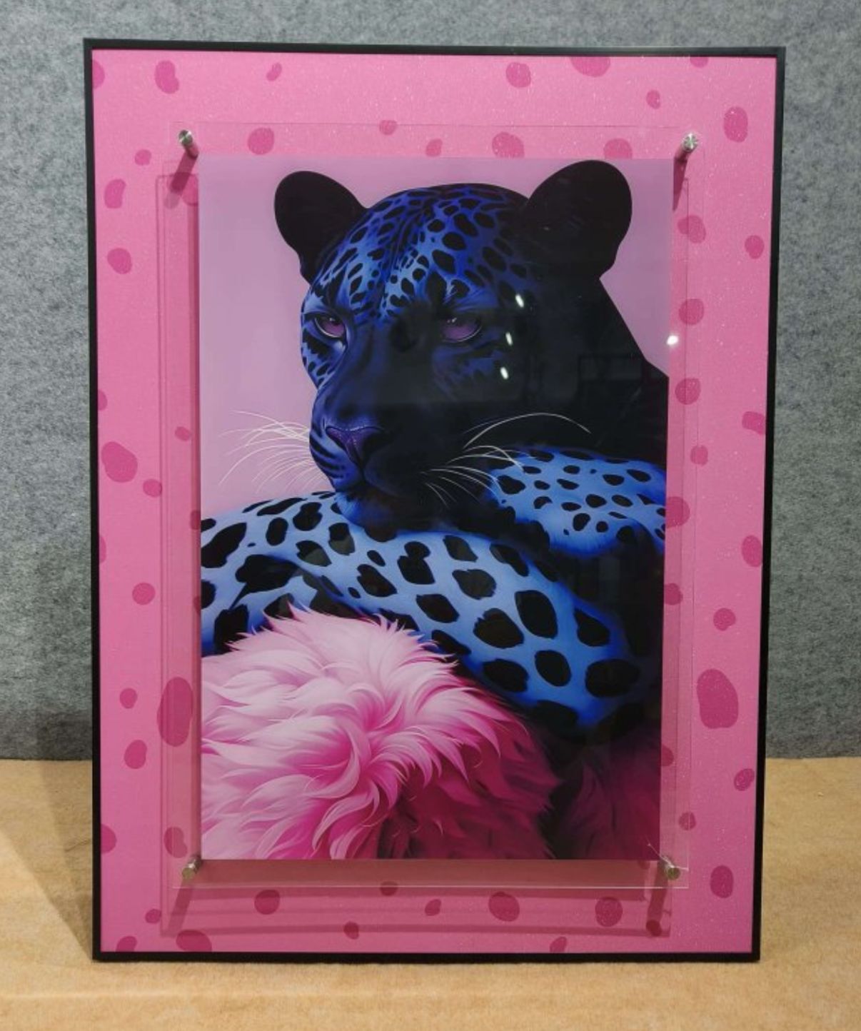 Urban Pop Art Frame - Black Tiger [ 24 x 32 Inch ]