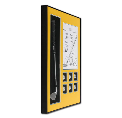 Golfer’s Gallery Pop Art Shadow box (Yellow) [ 2 x 3 Feet ]