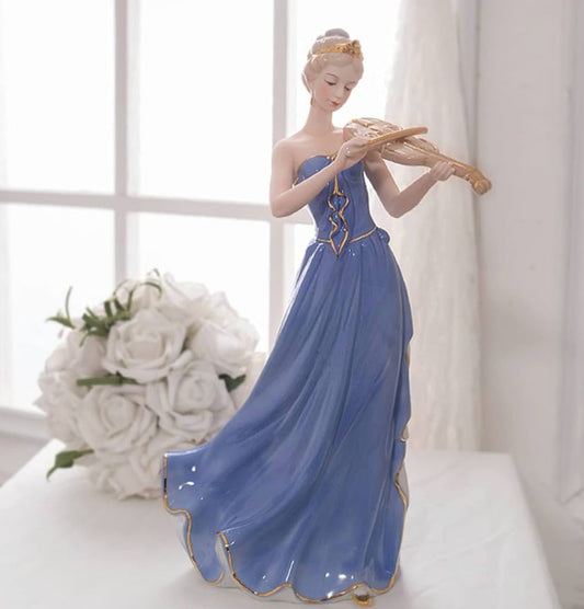Victorian Lady Playing Guitar Showpiece