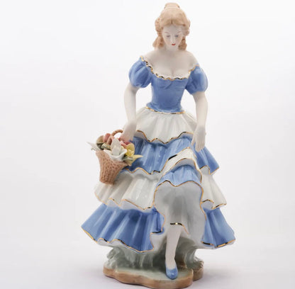 Victorian Lady Walking Back Home Showpiece