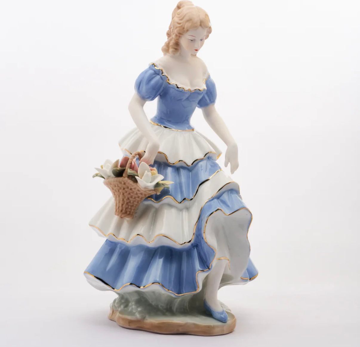 Victorian Lady Walking Back Home Showpiece