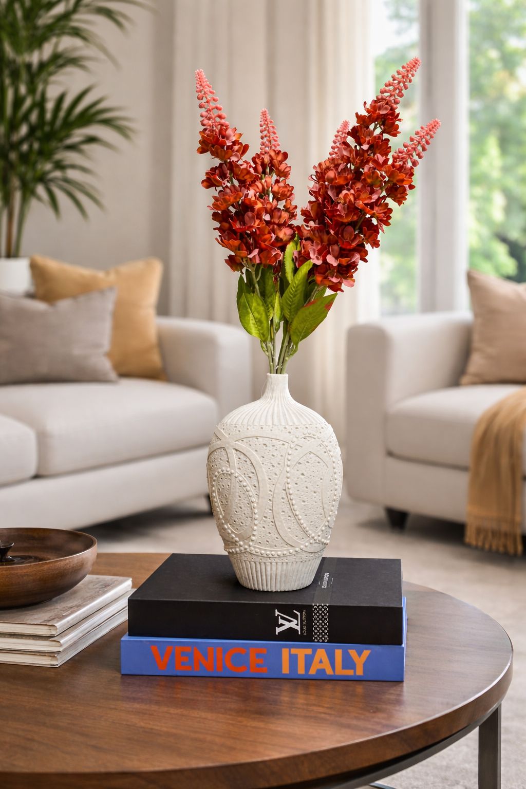 Premium Handcrafted Polyresin Flower Vase For Home - Style 2