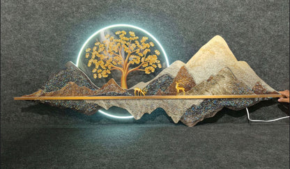 Modern Crystal Wall Art  For Wall Decor With LED Light