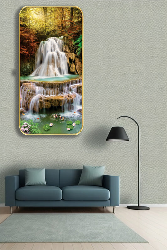 Modern Crystal Wall Paintings With PVC Framing [ 18 x 36 Inches ] Style 9