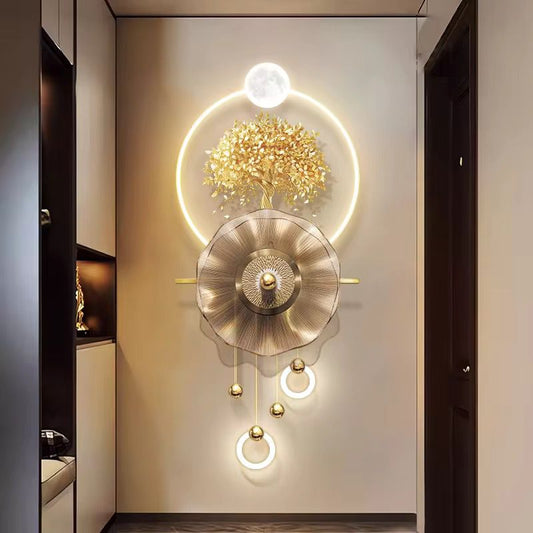 Modern Crystal Wall Decor For Wall Decor With LED Light [ 52 x 24 Inches] [ STYLE 2 ]