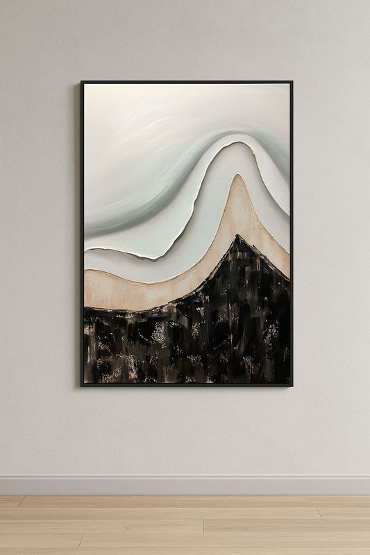 Blissful Brushstrokes Abstraction 100% Handpainted Wall Painting