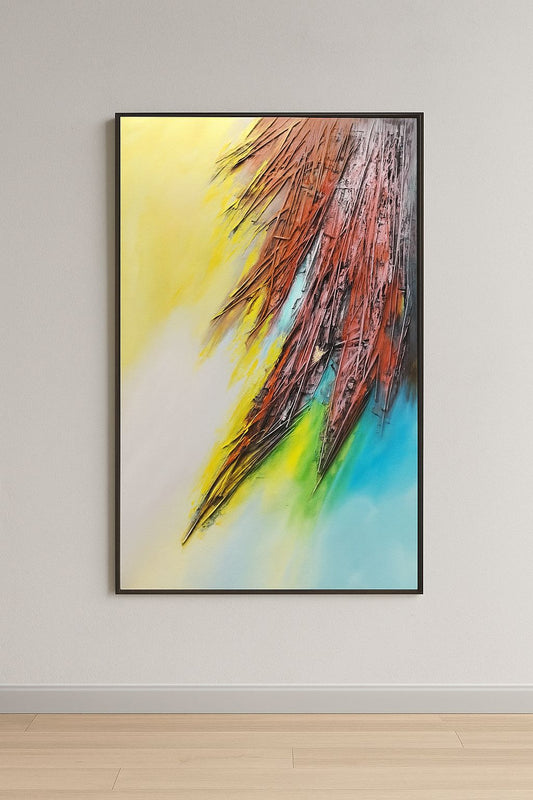 Abstract Inferno 100% Handpainted Wall Painting