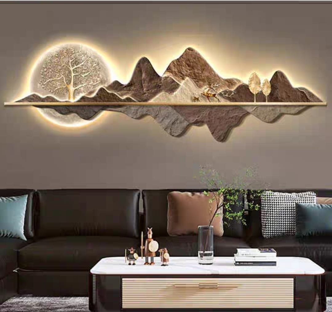 Modern Wall Art For Wall Decor With LED Light Style 2