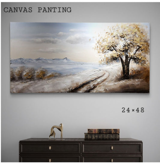 3D Tree of Life Canvas Painting for Home Décor [ 24 x 48 Inch ] Style 11