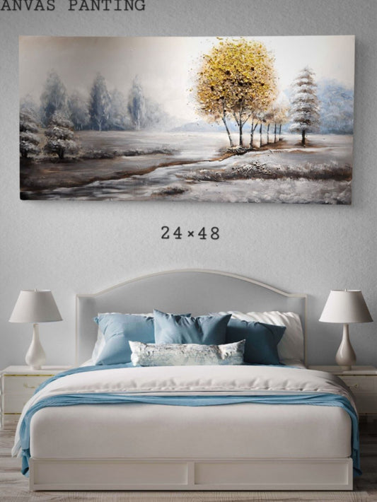 3D Tree of Life Framed Canvas Painting for Home Décor [ 24 x 48 Inch ] Style 4