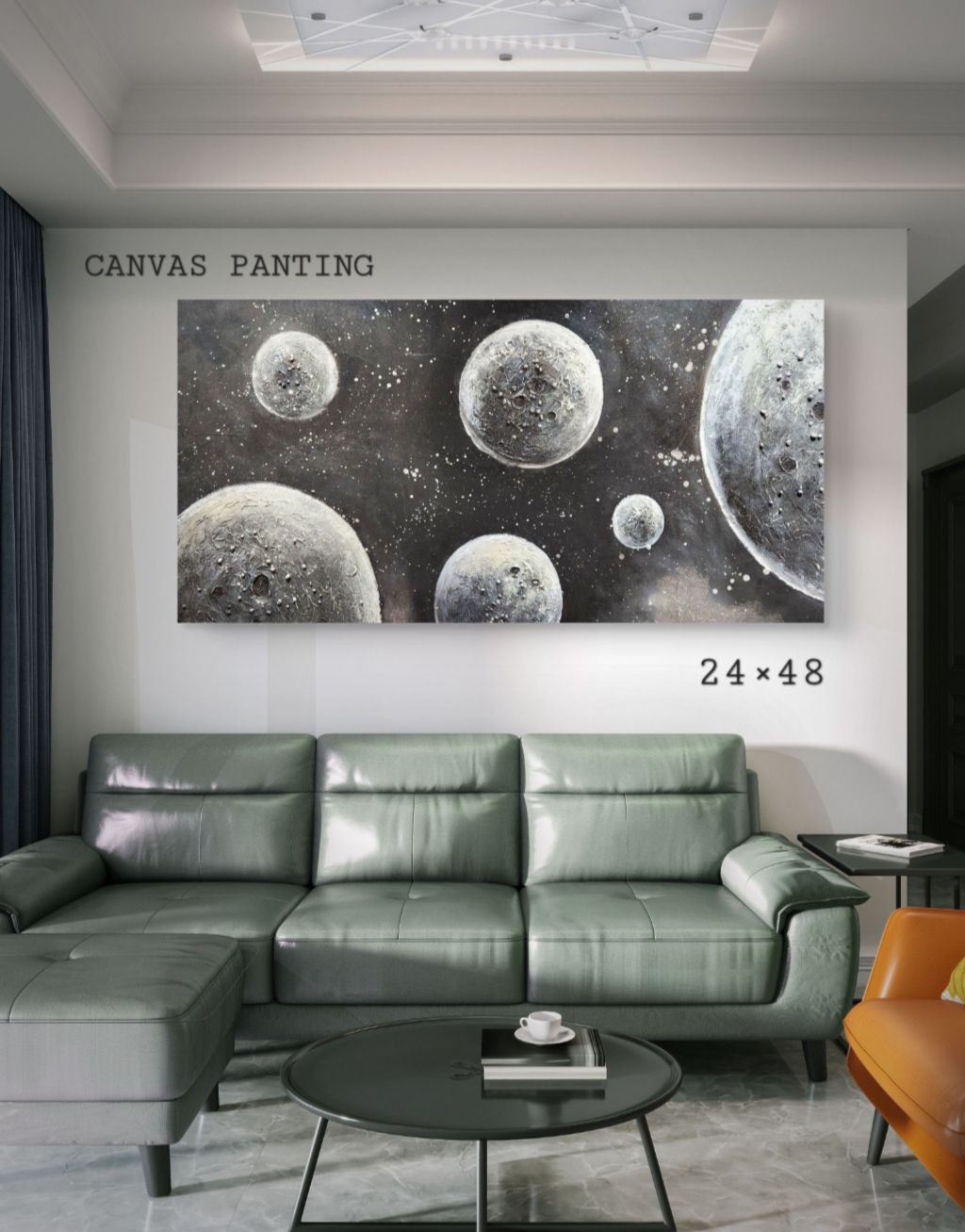 Modern 3D Canvas Painting for Home Décor [ 24 x 48 Inch ]