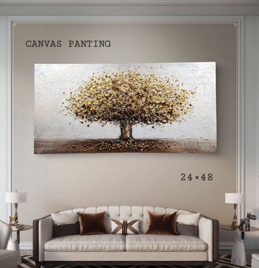 3D Tree of Life Canvas Painting for Home Décor [ 24 x 48 Inch ] Style 6