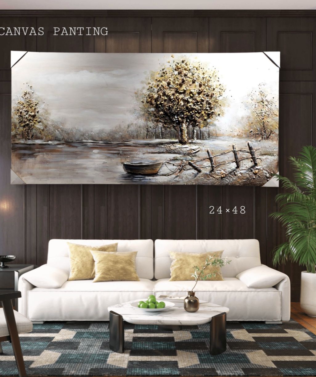 3D Tree of Life Framed Canvas Painting for Home Décor [ 24 x 48 Inch ] Style 2
