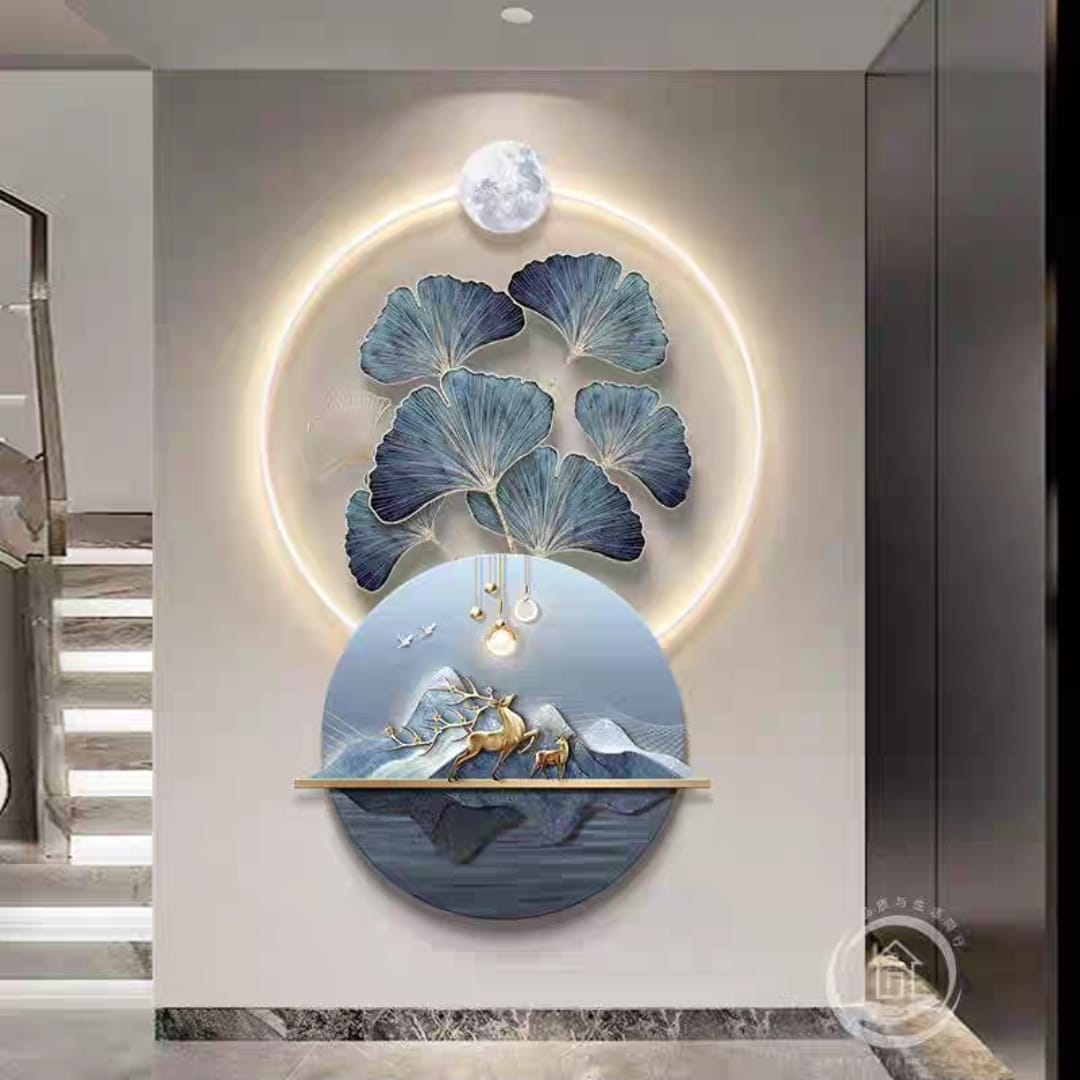 Premium Crystal Wall Art  For Wall Decor With LED Light [ 28 x 40 Inches ] Style 2