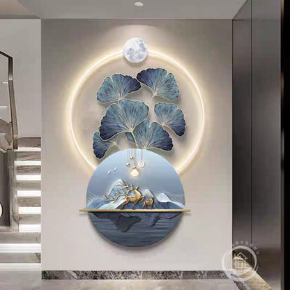 Premium Crystal Wall Art  For Wall Decor With LED Light [ 28 x 40 Inches ] Style 2