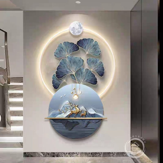 Premium Crystal Wall Art  For Wall Decor With LED Light [ 28 x 40 Inches ] Style 2