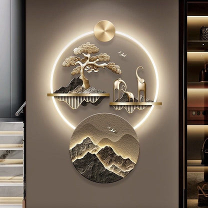 Premium Crystal Wall Art  For Wall Decor With LED Light [ 28 x 40 Inches ] Style 1