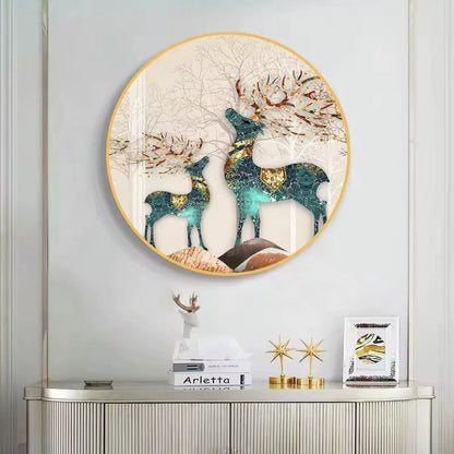 Deer Premium Crystal Glass Wall Painting [ 32 x 32 Inches ]