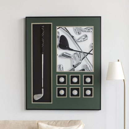 Golfer’s Gallery Pop Art Shadow box (Green) [ 2 x 3 Feet ]