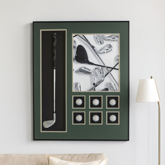 Golfer’s Gallery Pop Art Shadow box (Green) [ 2 x 3 Feet ]