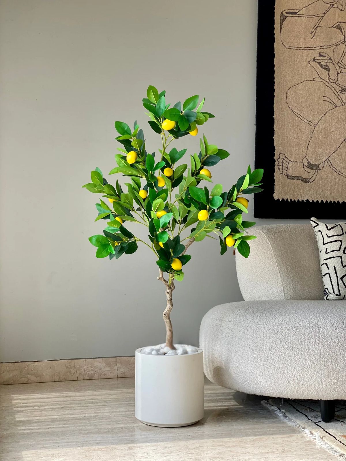 Artificial Tropical Lemon Plant - 4 Feet