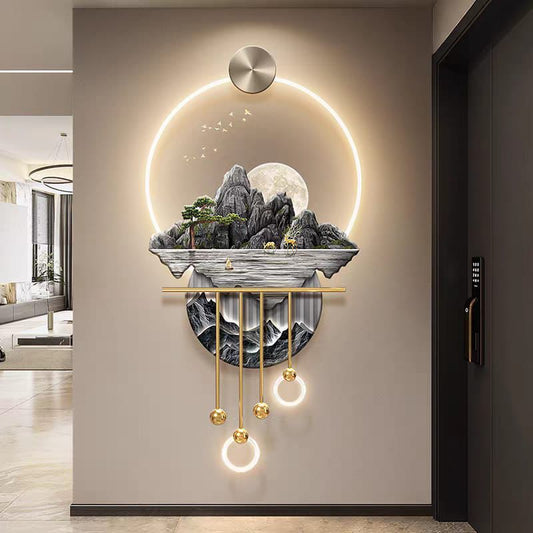 Modern Crystal Wall Decor For Wall Decor With LED Light [ 52 x 24 Inches] [ STYLE 6 ]